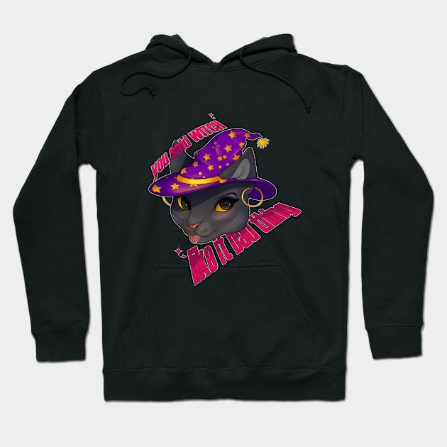witch cat Hoodie by IRUBI
